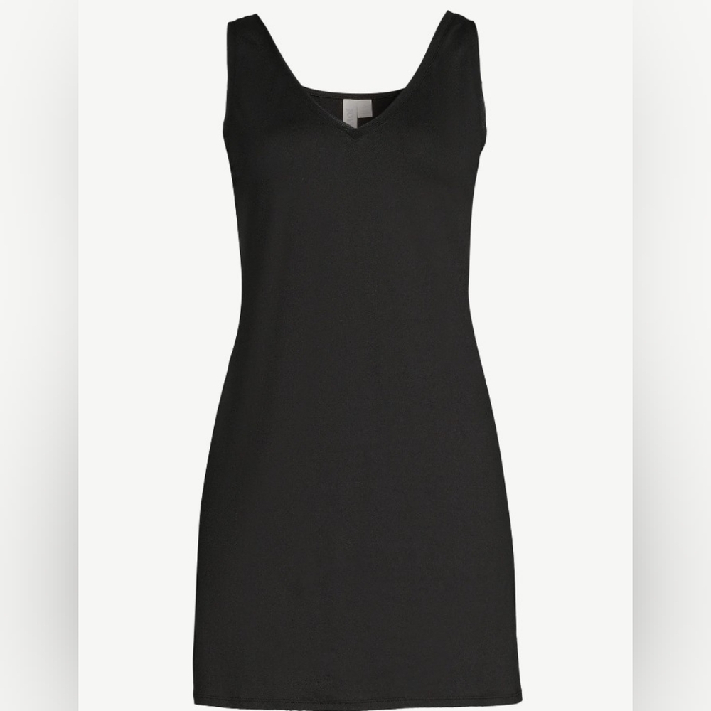 NWT Joyspun Women’s Black Mesh Trim Knit Sleep Chemise Size 2X